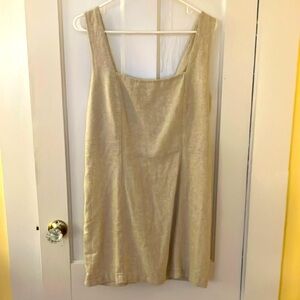Old Navy Beige Linen Sun Dress petite L